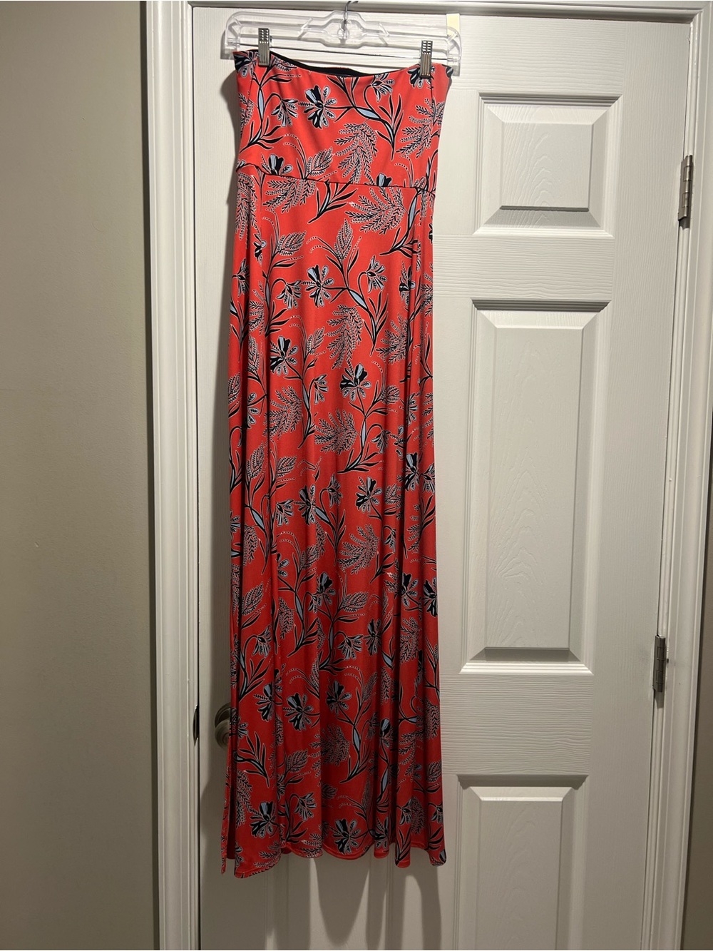 Banana Republic Wrap Coral Strapless Floral Dress